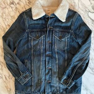 ✨ ABLE Adrina Sherpa contrast collar Jean jacket sz XS EUC fall winter